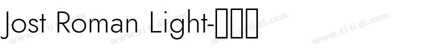 Jost Roman Light字体转换